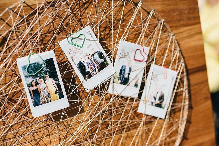 Instax Bilder von den Hochzeitsgästen