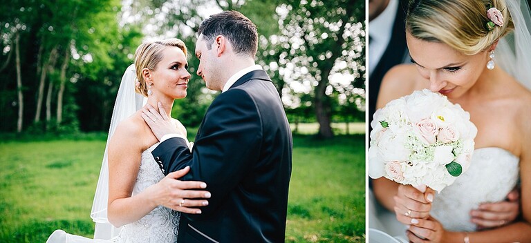 Braut und Bräutigam im Garten - Hochzeitsfotograf Beverland - Hochzeitsreportage Beverland - Hochzeitsreportage Beverland