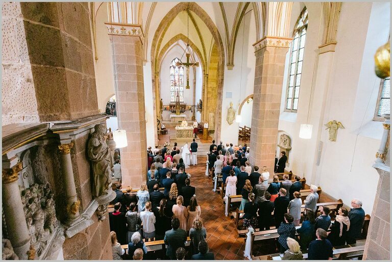 Schlosskirche Bad Iburg während einer Trauung ©Hochzeitsfotograf Bad Iburg