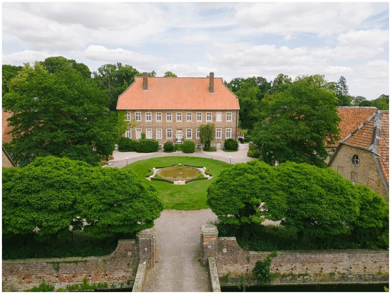 Luftbildaufnahme vom Haus Venne ©Markus Koslowski Hochzeitsfotograf Haus Venne
