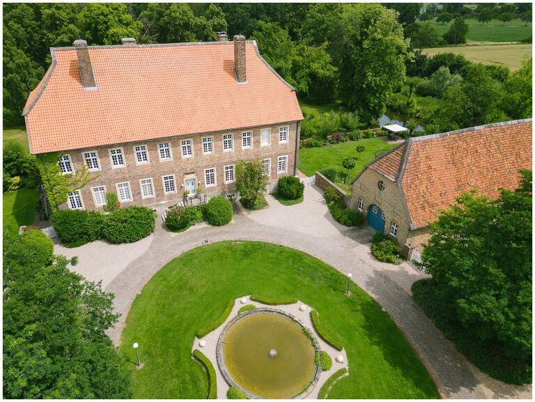 Luftbildaufnahme vom Haus Venne Drensteinfurt ©Markus Koslowski Hochzeitsfotograf Haus Venne